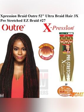 Xpression Pre-Stretched Ultra Braid Hair - #27